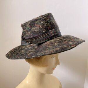 Vintage 60s Blended Felt Ribbon Trim Hat